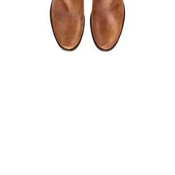 Frye Melissa Button Lug Equestrian-Inspired Tall Boots for Women Made from Hard-Wearing Vintage Leather with Antique Silver Hardware and Leather Outsole – 15 ¼” Shaft Height, Cognac - 5.5M