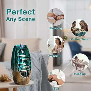 Incense Waterfall Burner, Backflow Incense Burner, Waterfall Incense Burner with 120 PCS Incense Cones + 30 Incense Sticks + Accessories + Exquisite Box (2021 Latest)