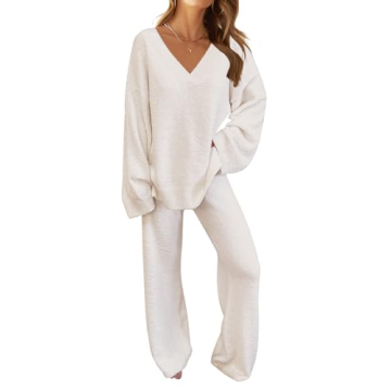 Comfortable MEROKEETY Women's Fuzzy Fleece Pajama Set