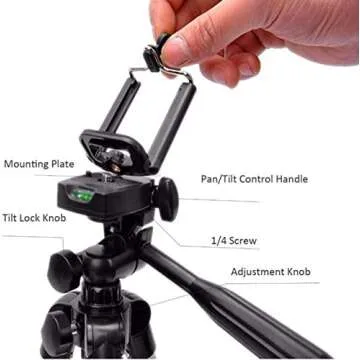 Digiant 50 Inch Aluminum Camera Phone Tripod Lightweight Design