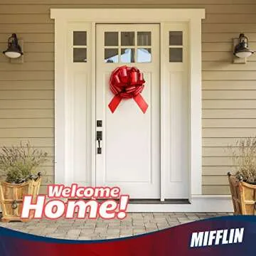 Mifflin-USA Big Car Bow - Metallic Red, 18 Inch - Giant Gift Bow for Birthday, Christmas - Huge Car Décor