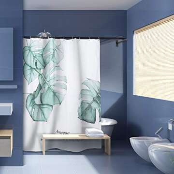 PrettyHome L Shapaed Bathroom Bathtub Corner Shower Curtain Rod Large Space 28"x68",Black Finished