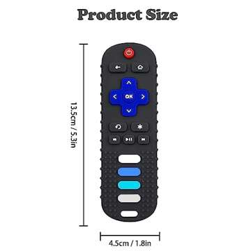 ERSIHUA 2-Pack Baby Teething Toys-TV Remote Control Shape Silicone Infants Teething Toys for Babies ...