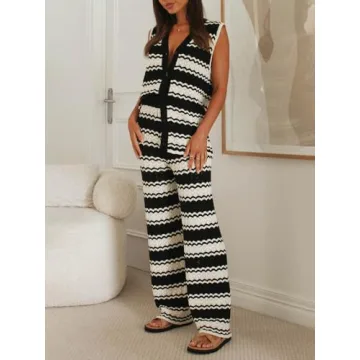 Imily Bela Women's Summer Knit 2 Piece Set for Comfort