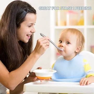 NETANY Silicone Baby Feeding Spoons for Mealtime Ease