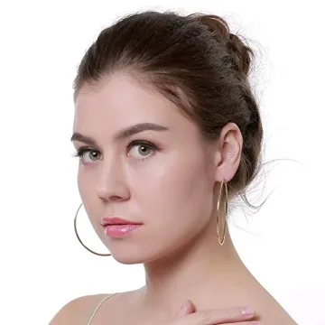 Hypoallergenic 70mm Large Gold Hoop Earrings for Women