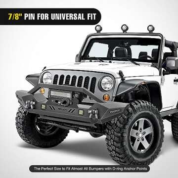 Nilight 2 Pack 3/4" D-Ring Shackle with 7/8" Screw Pin 41,887lbs Break Strength, Heavy Duty Off Road Recovery Shackle with Isolators Washers for Use with Tow Strap, Winch, Off-Road Jeep Truck Vehicle