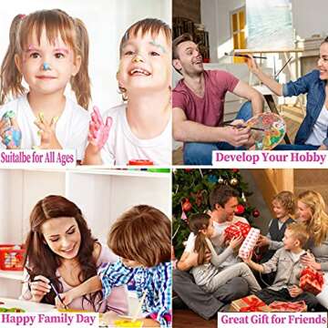 LWZAYS Paint by Number for Adults Beginner, DIY Painting by Numbers Kits for Adults Kids Paint Kits Canvas Gifts Arts Crafts for Home Decor Moon Mushroom Forest Butterfly 16x20 Inch