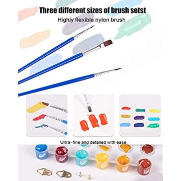 LWZAYS Paint by Number for Adults Beginner, DIY Painting by Numbers Kits for Adults Kids Paint Kits Canvas Gifts Arts Crafts for Home Decor Moon Mushroom Forest Butterfly 16x20 Inch