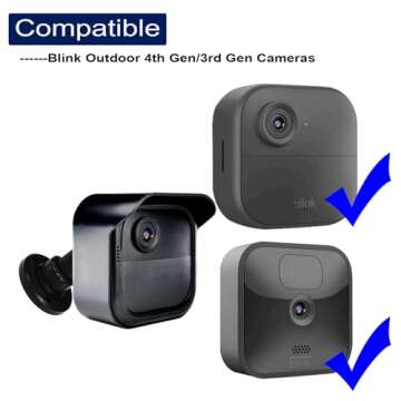 Blink Outdoor 3rd&4th Gen Camera Wall Mount Bracket.Weatherproof Housing Protective and 360 Adjustab...
