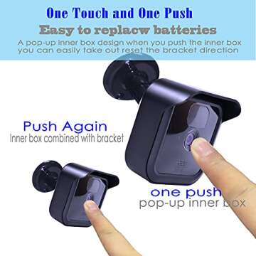 Blink Outdoor 3rd&4th Gen Camera Wall Mount Bracket.Weatherproof Housing Protective and 360 Adjustable Bracket with Blink Sync Module 2 Outlet Mount for Blink Outdoor 3rd&4th Gen Camera(Black 2 Pack)