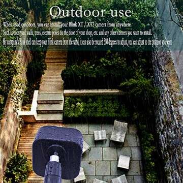 Blink Outdoor 3rd&4th Gen Camera Wall Mount Bracket.Weatherproof Housing Protective and 360 Adjustable Bracket with Blink Sync Module 2 Outlet Mount for Blink Outdoor 3rd&4th Gen Camera(Black 2 Pack)