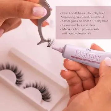 GladGirl Stripe & Flare Lash Glue with Quick-Dry Power
