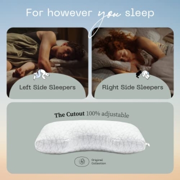 Coop Home Goods Adjustable Cut-Out Pillow for All Sleepers