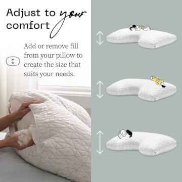 Coop Home Goods Adjustable Cut-Out Pillow for All Sleepers