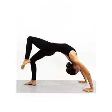 TREELANCE Yoga Workout Black Cotton Bodysuit One Piece Jumpsuit Unitard Built in Bra Open Back for Women Black, Medium