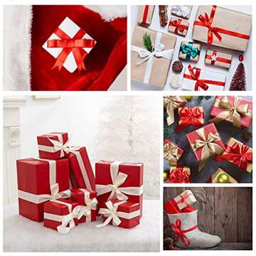 Burgundy Satin Ribbon 1" x 25 Yards for Gift Wrapping