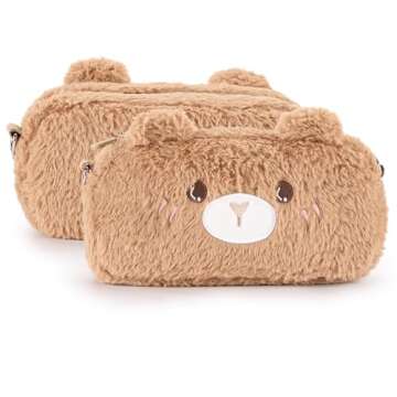 innoAura Switch Lite Case, 14 in 1 Switch Lite Accessories Bundle with Cute Switch Lite Carrying Case, Switch Lite Protective Case, Switch Lite Screen Protector, Switch Thumb Caps (Brown Bear)