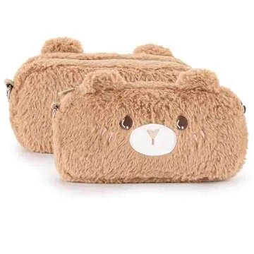 innoAura Switch Lite Case, 14 in 1 Switch Lite Accessories Bundle with Cute Switch Lite Carrying Case, Switch Lite Protective Case, Switch Lite Screen Protector, Switch Thumb Caps (Brown Bear)