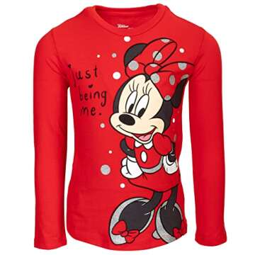 Disney Minnie Mouse Big Girls Pullover Fleece Hoodie T-Shirt and Leggings 3 Piece Outfit 14-16