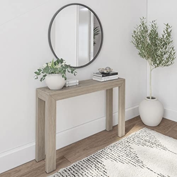 Plank+Beam Modern Solid Wood Console Table, 46.25 Inch, Sofa Table, Narrow Entryway Table for Hallwa...