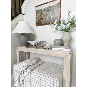 Modern Solid Wood Console Table - 46.25 Inch Versatile Design