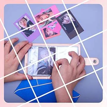 Ndsox 36 Pockets One-Handed Mini Photo Album 2x3 Portable Kpop Photocard Holder Compatible with Fujifilm Instax Mini Cameras/Polaroid Snap Touch/SocialMatic Instant Cameras, Pink