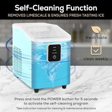 Igloo Portable Ice Maker with Self-Cleaning Functionality