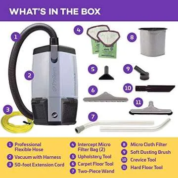 ProTeam Backpack Vacuum for Commercial Cleaning Efficiency