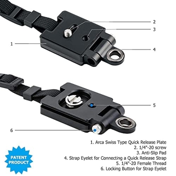 JJC Ergonomic Hand Strap for Mirrorless Cameras and DSLRs