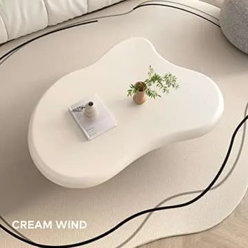 Guyii Cream Cloud Coffee Table - Stylish Irregular Design for Living Room