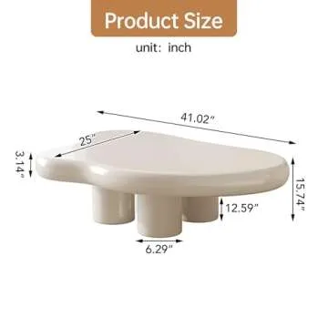 Cute Cream Cloud Coffee Table - Modern Design for Living Room
