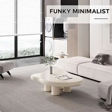 Cute Cream Cloud Coffee Table - Modern Design for Living Room