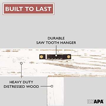 Ilyapa Rustic Wood Window Frame Set - Farmhouse Decor