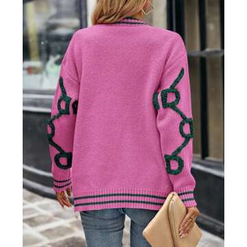 PRETTYGARDEN Women's Spring Chunky Knit Cardigan Sweaters Casual Open Front Button Up Winter Coats O...