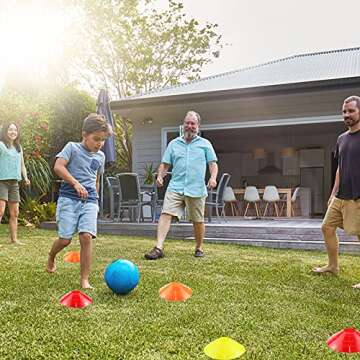 MR.Foam Pro Disc Cones,30pc Agility Soccer Cones Sports with Carry Bag and Holder for Kids Training Football Basketball and Games Field Cone Markers Include 10 Red 10 Yellow and 10 Orange Cones