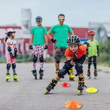 MR.Foam Pro Disc Cones,30pc Agility Soccer Cones Sports with Carry Bag and Holder for Kids Training Football Basketball and Games Field Cone Markers Include 10 Red 10 Yellow and 10 Orange Cones