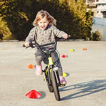 MR.Foam Pro Disc Cones,30pc Agility Soccer Cones Sports with Carry Bag and Holder for Kids Training Football Basketball and Games Field Cone Markers Include 10 Red 10 Yellow and 10 Orange Cones