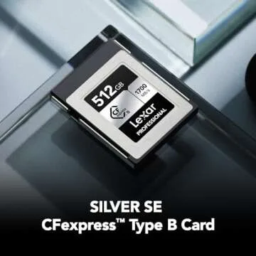 Lexar 512GB Professional Silver SE CFexpress Type B Memory Card, for Photographers, Videographers, U...