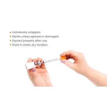 BH Supplies Insulin Syringes U-100 31G 1ml/cc 5/16" (8mm) Pack of 100 Pcs