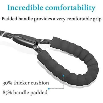iYoPets Double Dog Leash with Two Extra Traffic Handles, 360 Swivel No Tangle Dual Dog Walking Leash, Comfortable Shock Absorbing Reflective Bungee for Two Dogs