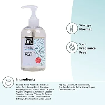 Better Life Natural Hand Soap, Unscented, Eco-Friendly 12 Oz