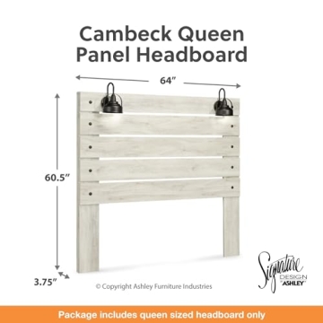 Farmhouse Queen Headboard with USB and Sconces | Cambeck