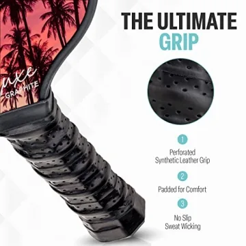 Palms-O-Aces Luxe Graphite Pickleball Paddle - Lightweight & Stylish