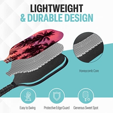 Palms-O-Aces Luxe Graphite Pickleball Paddle - Lightweight & Stylish