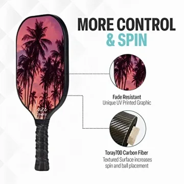 Palms-O-Aces Luxe Graphite Pickleball Paddle - Lightweight & Stylish