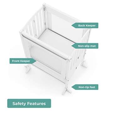 Guidecraft Double Kitchen Helper® Stool - White Foldable Step Stool