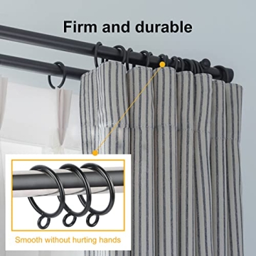Black Eyelet Curtain Rings Set of 30 for Elegant Drapes