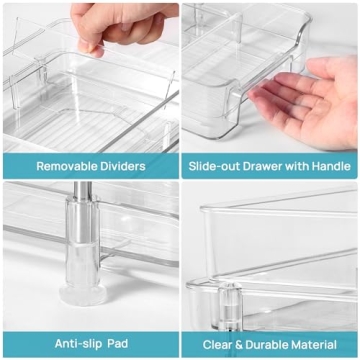 Vtopmart 2 Tier Clear Organizers for Home Organization