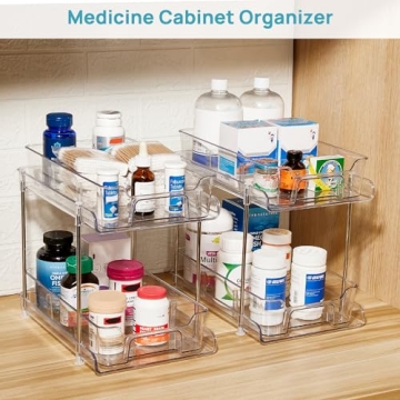 Vtopmart 2 Tier Clear Organizers for Home Organization